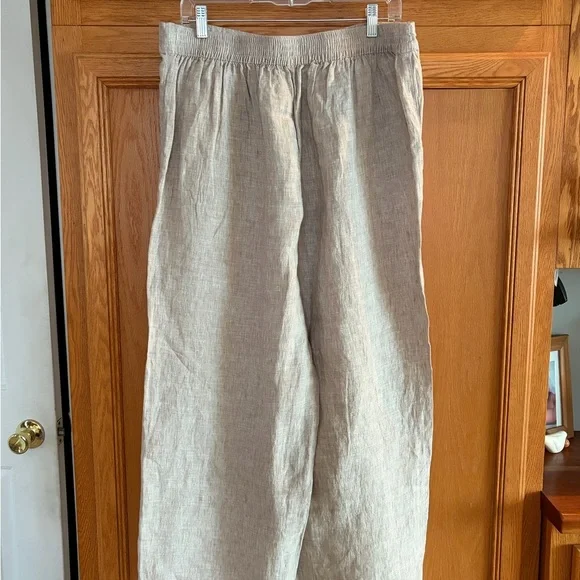 Cynthia Rowley Tan Linen Pants size XL - Picture 5 of 9